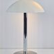 Mid-Century Mushroom Table Lamp in Sandblasted Glass, Stainless Steel & Chrome, 1960s