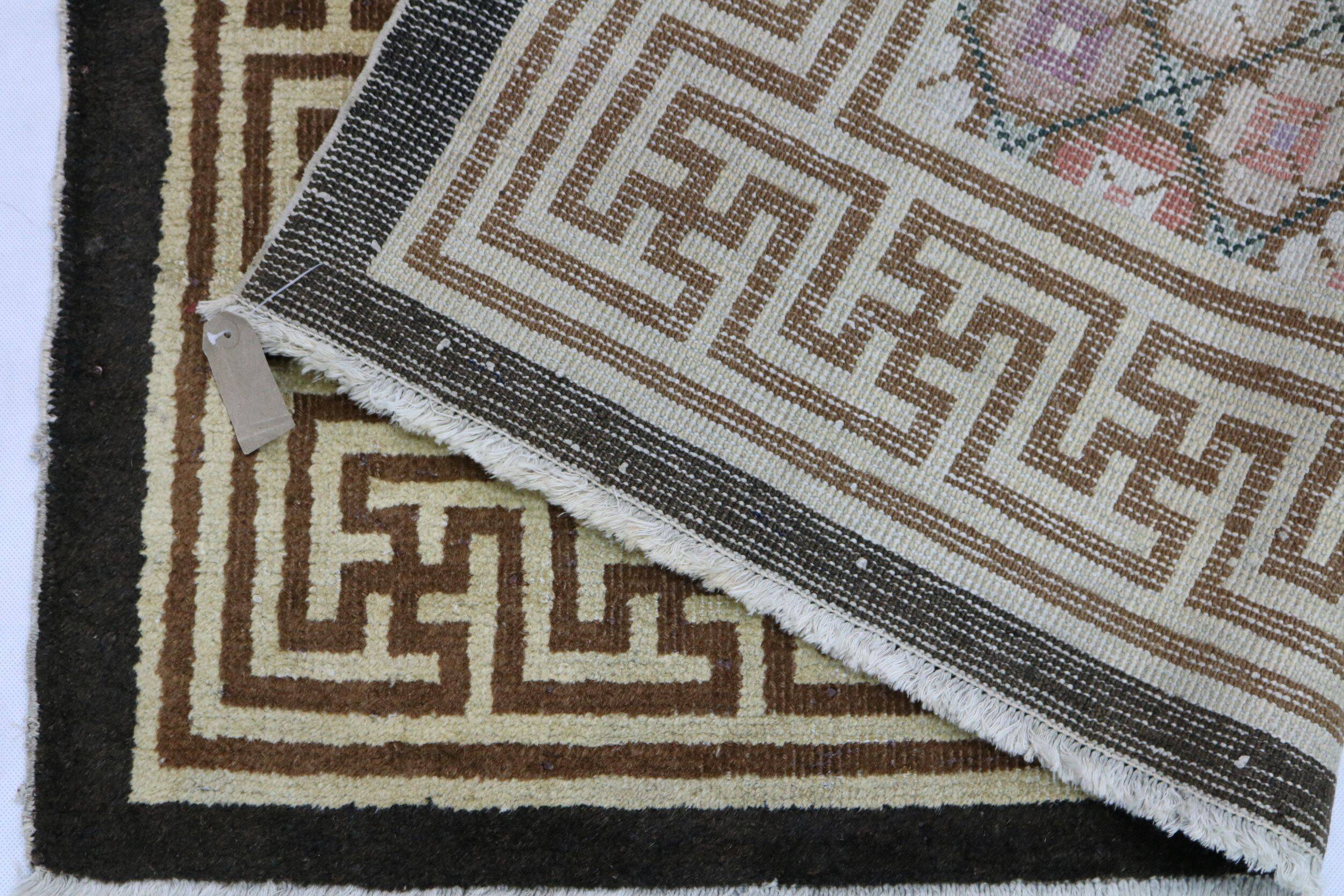 Antique handmade chinese ningxia rug