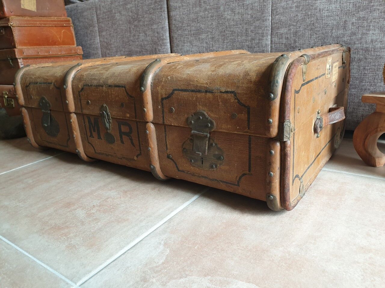 Old travel trunk