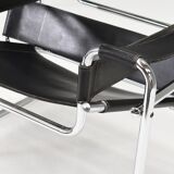 Wassily chair by Marcel Breuer in black leather 1970