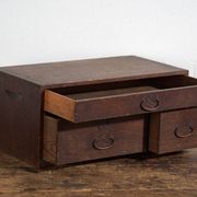 Small antique Japanese desk cabinet with three drawers – Meiji / Taishō period (c. 1890-1926)