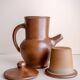 Handcrafted stoneware teapot with strainer