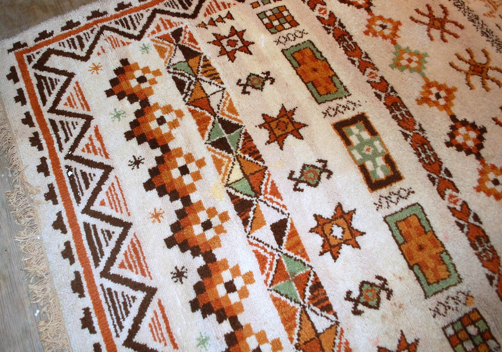 Tapis Savonnerie belge vintage 6,3' x 8,7' (192 cm x 265 cm) années 1960 - 1B555