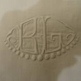 Pretty pillowcase embroidered Monogram BL + days