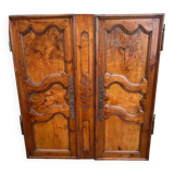 Pair of Louis XV style wardrobe doors