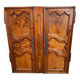 Pair of Louis XV style wardrobe doors