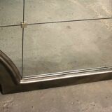 Square brewery mirror in metal champagne color 178 cm