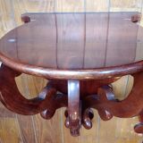Pair of mahogany wall consoles
