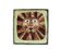 Square ceramic catchall by Roland Zobel, sun design, 1970s.