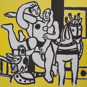 Fernand LEGER : Couple amoureux et cheval, Lithographie signée