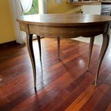 Louis XV style round or half-moon table with three extensions