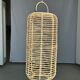 Large lantern-shaped rattan pendant lamp H50 D24