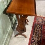 Pair of lyre bedside tables