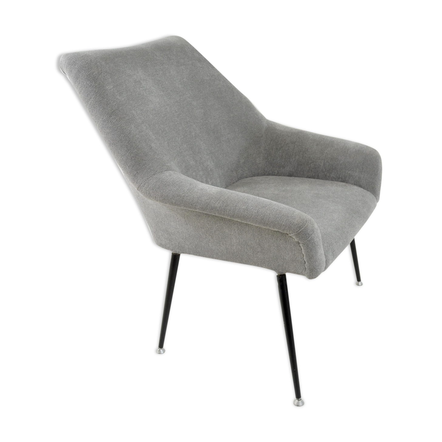 Grey square shell chair