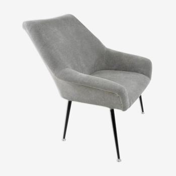 Fauteuil coquille carré grise