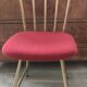 Chaise vintage design métal doré décor bambou