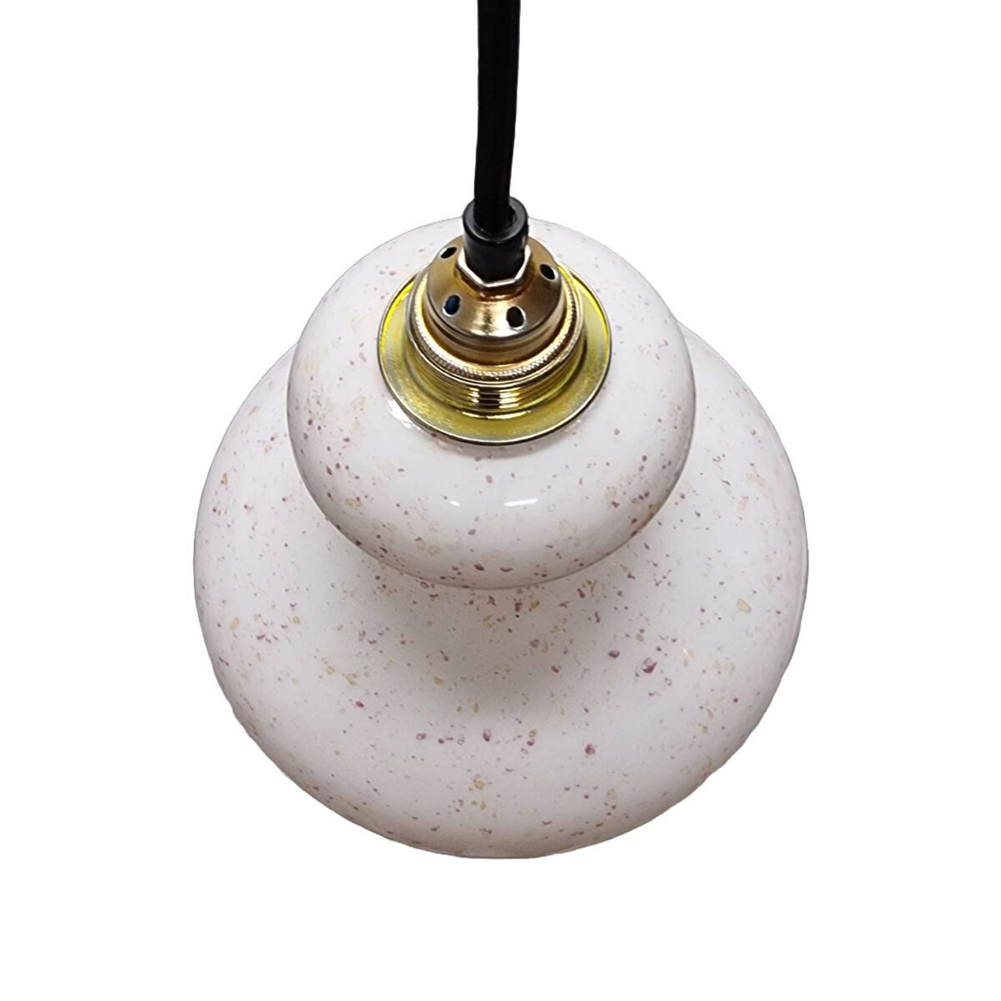 Vintage Pendant Lamp With Opaline Shade