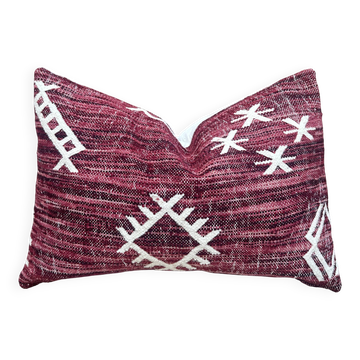 Handmade cushion cover in Berber wool: Moroccan Kilim cushion