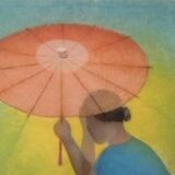 Lithograph "The Seller with the Parasol", Louis Toffoli (1907-1999)