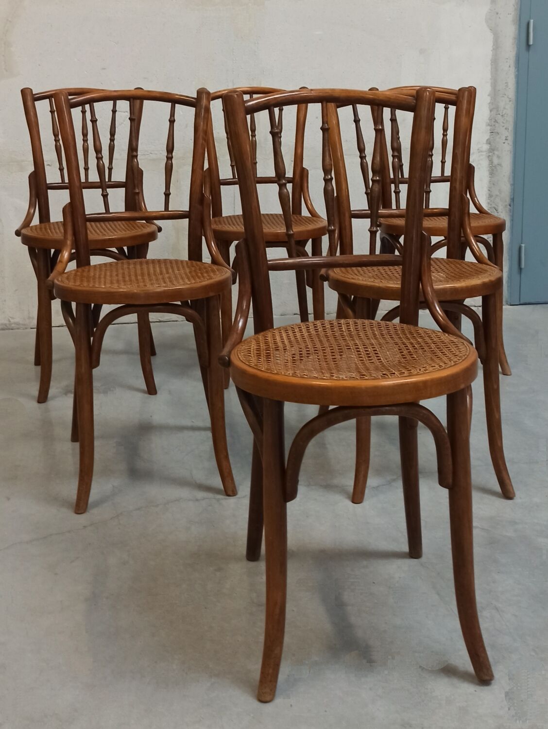 Set of 6 W. Baumann & Cie bistro chairs, 20's