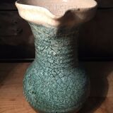 Ceramic pitcher Accolay cracked green