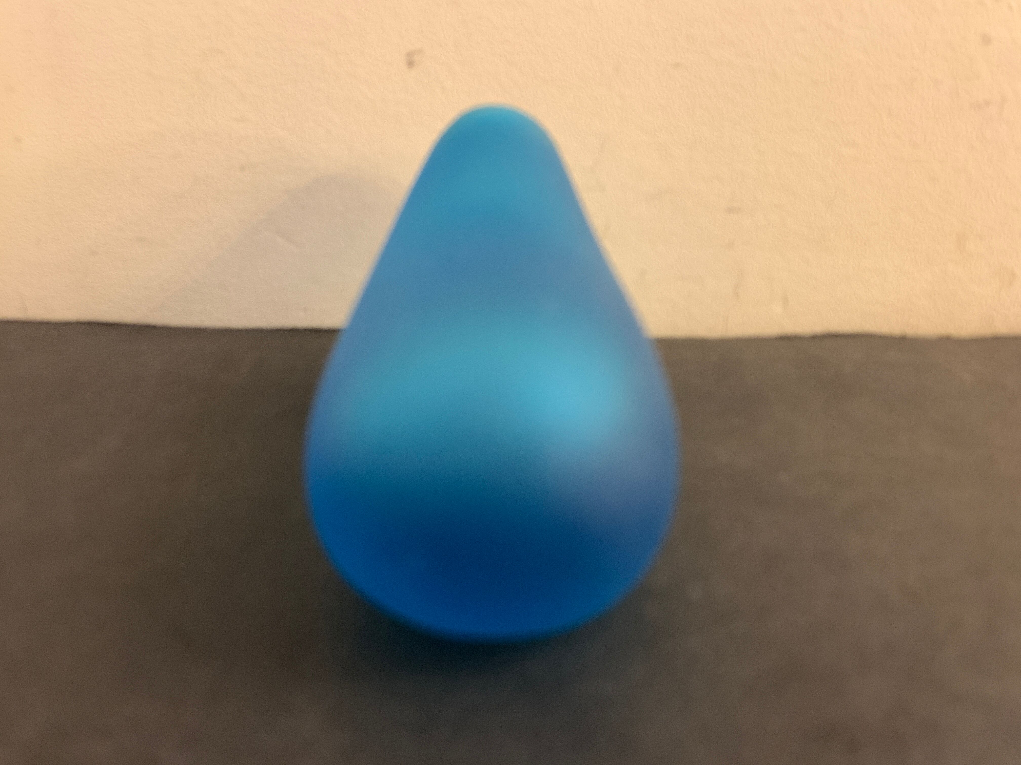 Daum blue vase by Philippe Starck, strangeness model, 1988