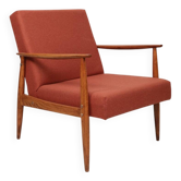 Fauteuil scandinave en laine terracotta, 1970