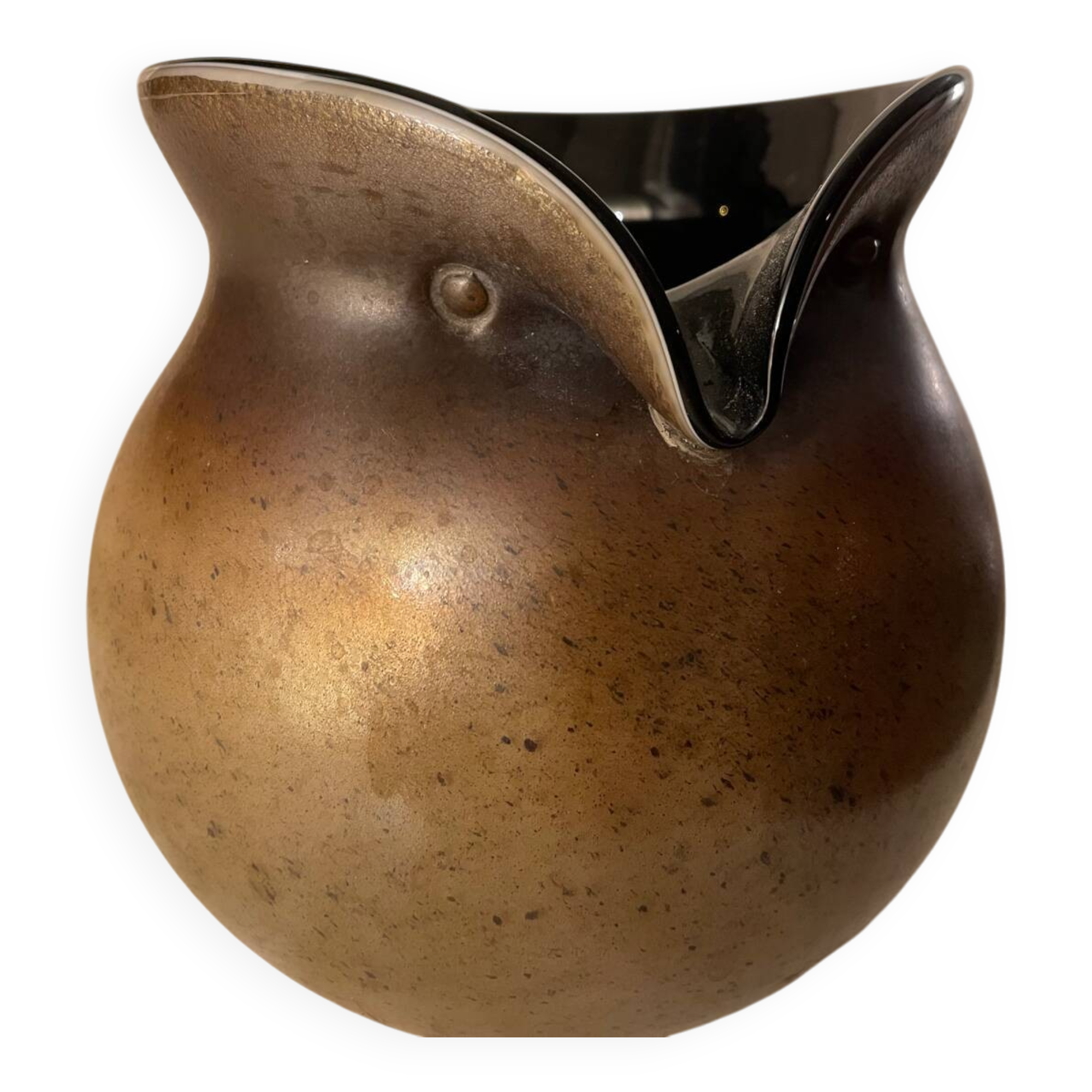 Bi-concept design glass paste vase