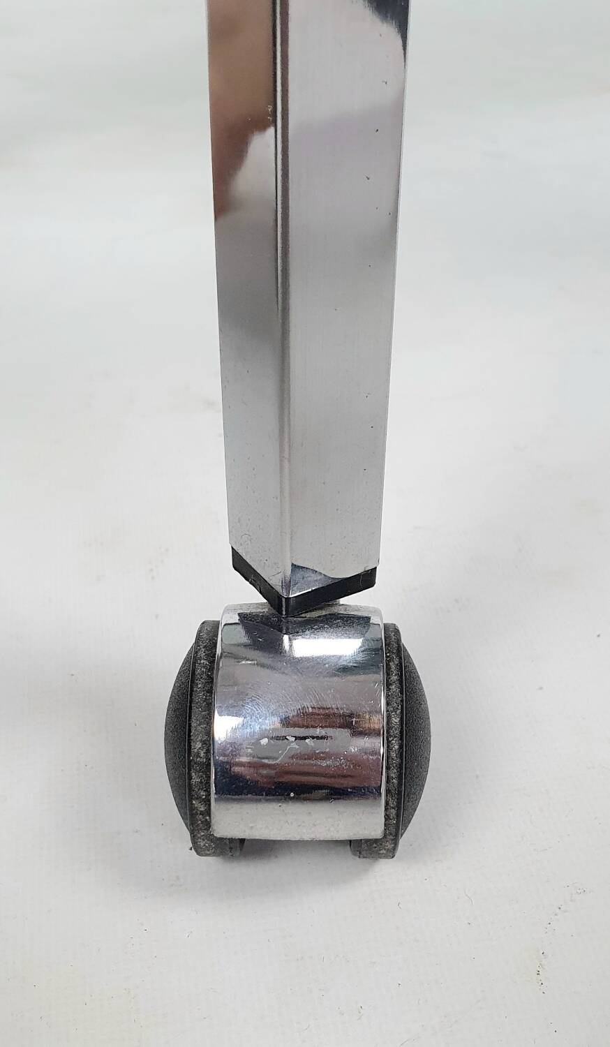 Vintage chrome and smoked glass console