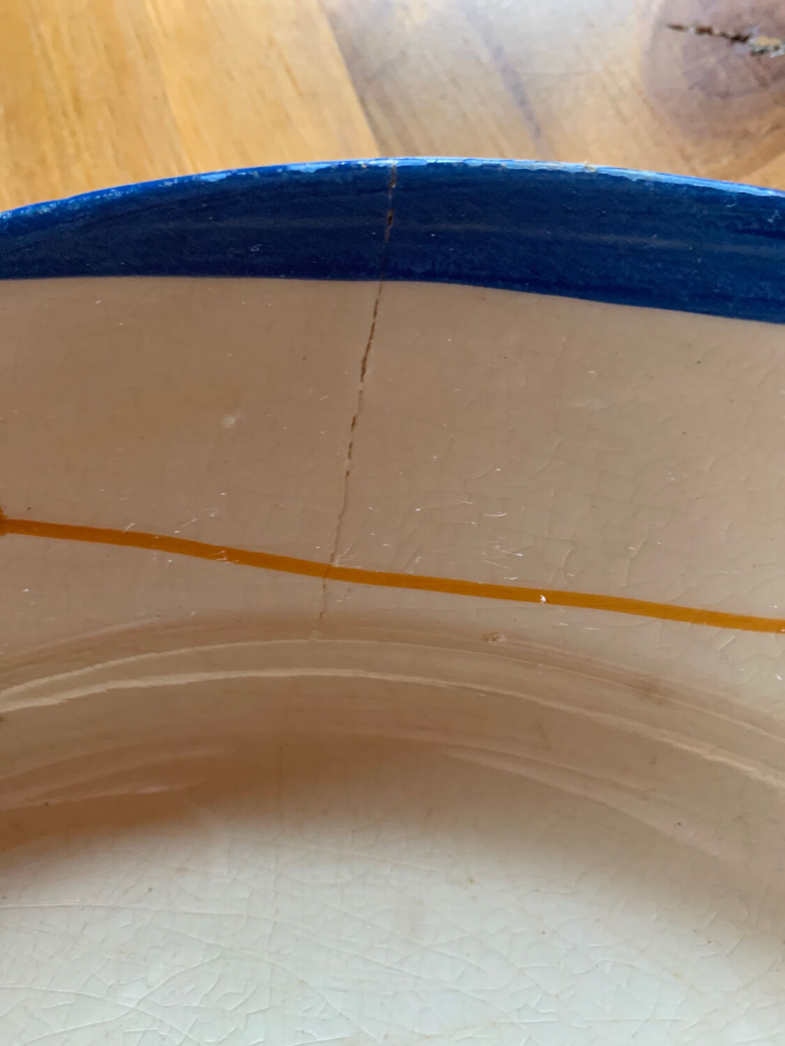 Large ceramic flower dish from Gien