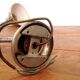 Old Elau workshop lamp / wall lamp (Joseph Laurent) in chromed metal, 1950s
