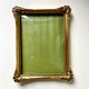 Antique ART NOUVEAU gilded Wooden Frame  18.5 cm x 14.5 cm CONVEX Glass