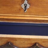 Chest of drawers in oak and gray marble, France 19th century