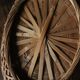 Vintage oval openwork wicker basket