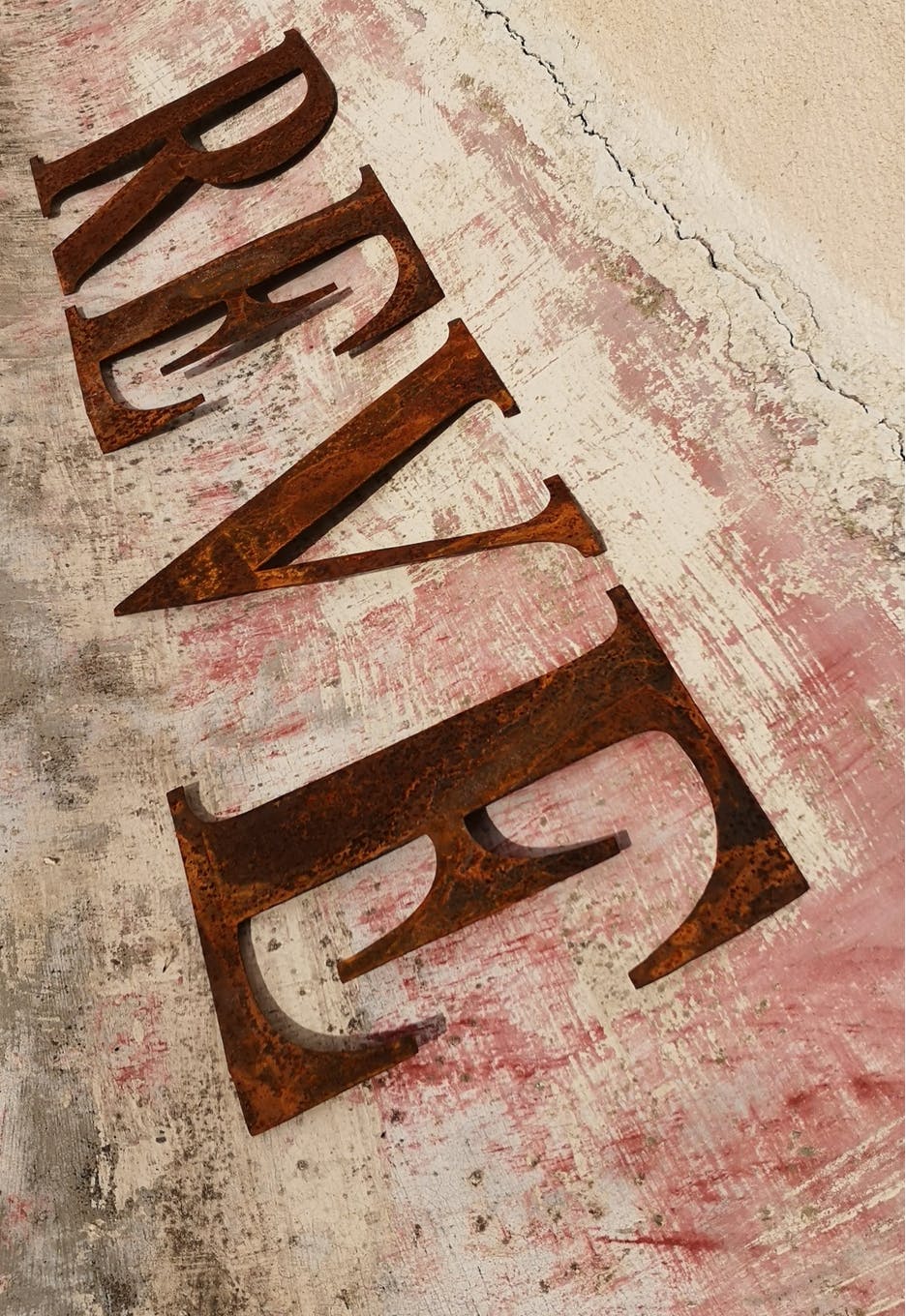 Dream in metallic letters