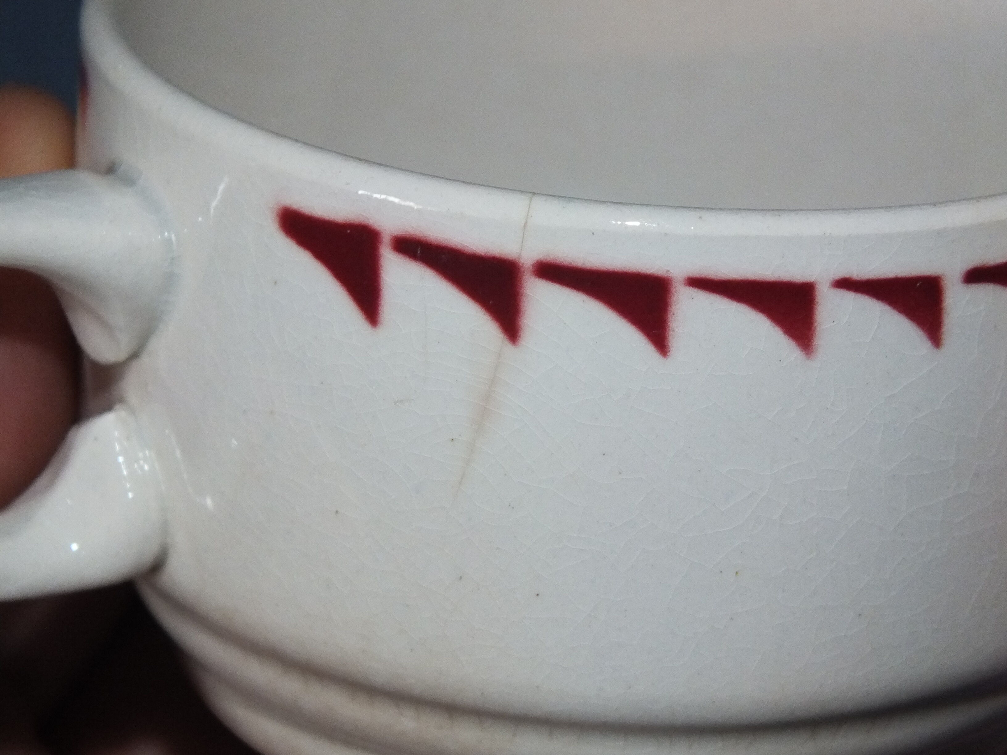 9 cups vintage Café Mars - stencil décor