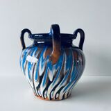 Vase old colors mixed with handles