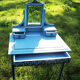 Former hairdresser - blue painted wood toilet table