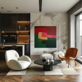 Abstract coloured canvas "Rhapsody" 80x80cm