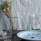 Large fruit bowl, classic French glass dish