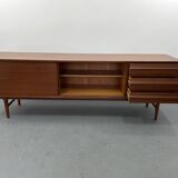 Enfilade danoise en teck long 220, années 1960