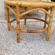 Living room sofa, 2 armchairs and a vintage rattan coffee table from the 1950s.