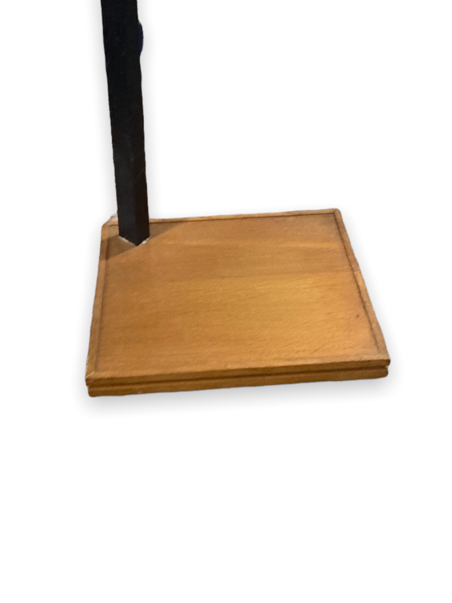 Table with two trays plant holder with midcentury wheel
