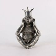 Vintage salt and pepper shaker set, design by Piero Figura, tin, 1980s-1990s.