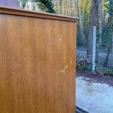 Scandinavian 3-door oak wardrobe from the 1960s, 155cm.