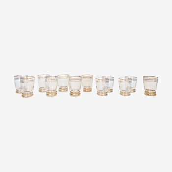 Set of 12 small liquor glasses