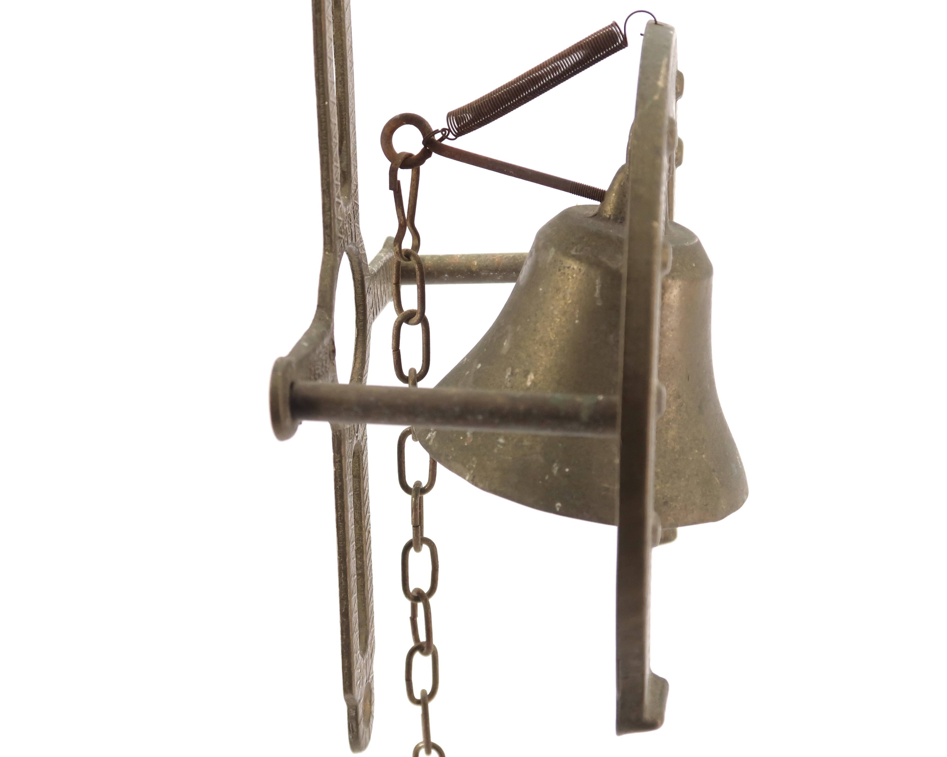 Brass bell with horseshoe, 70s