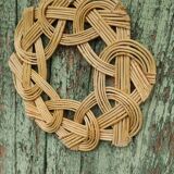 Vintage braided wicker underside