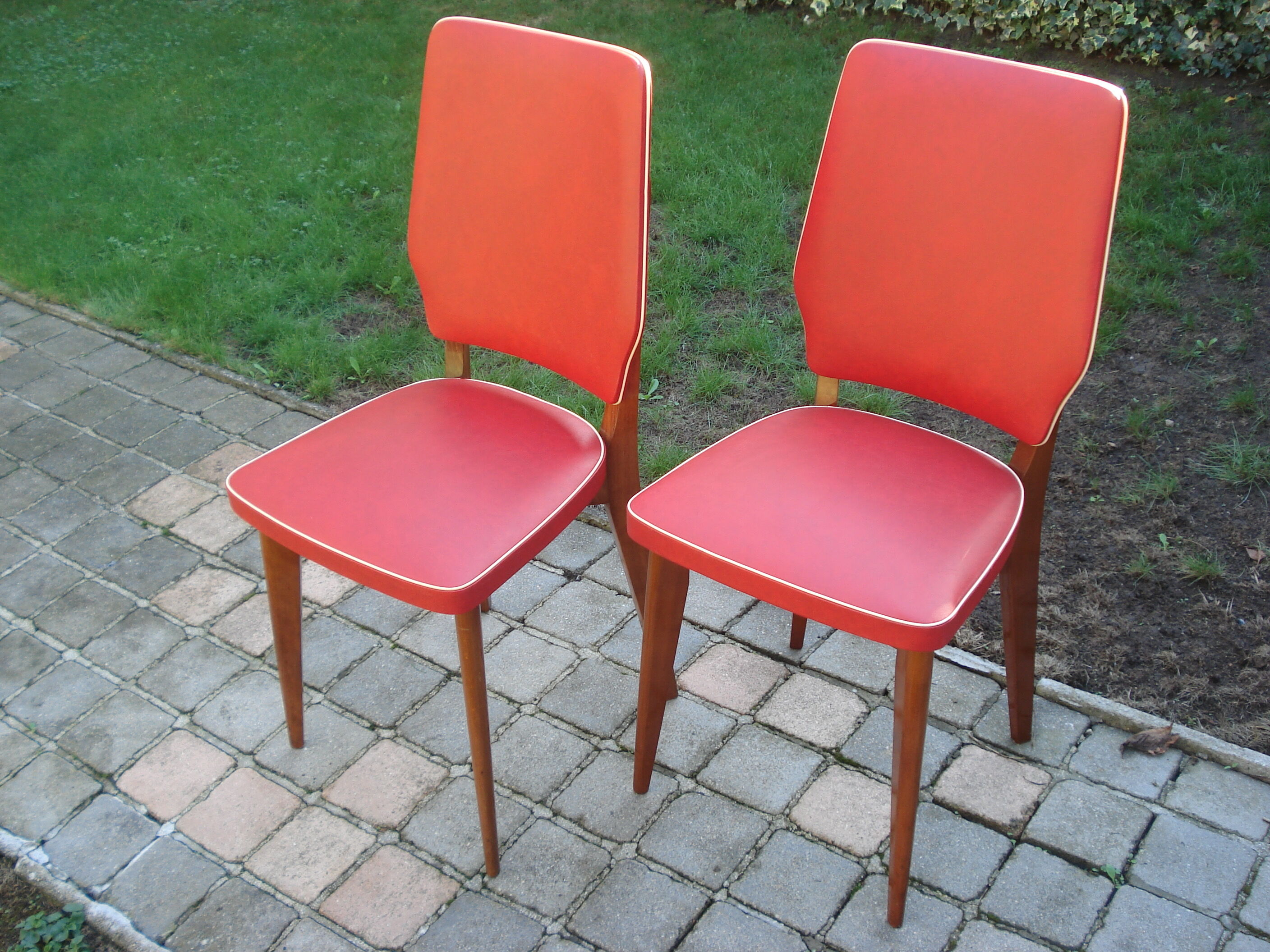 Pair of vintage red chairs