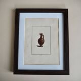 Triptyque de gravures poterie antique anciennes